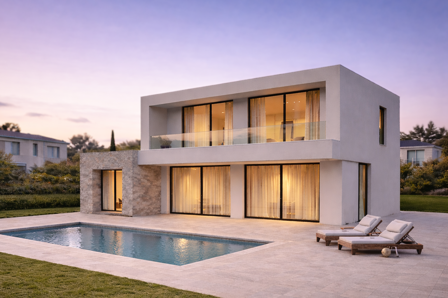Vivienda unifamiliar de obra nueva en Castellón con piscina y diseño contemporáneo